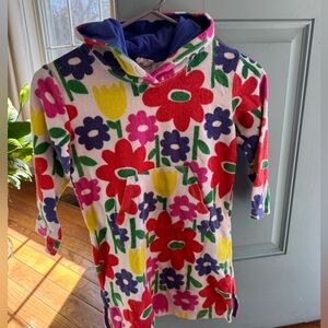Boden Kids Floral Hoodie - Red, Pink, Yellow, Blue